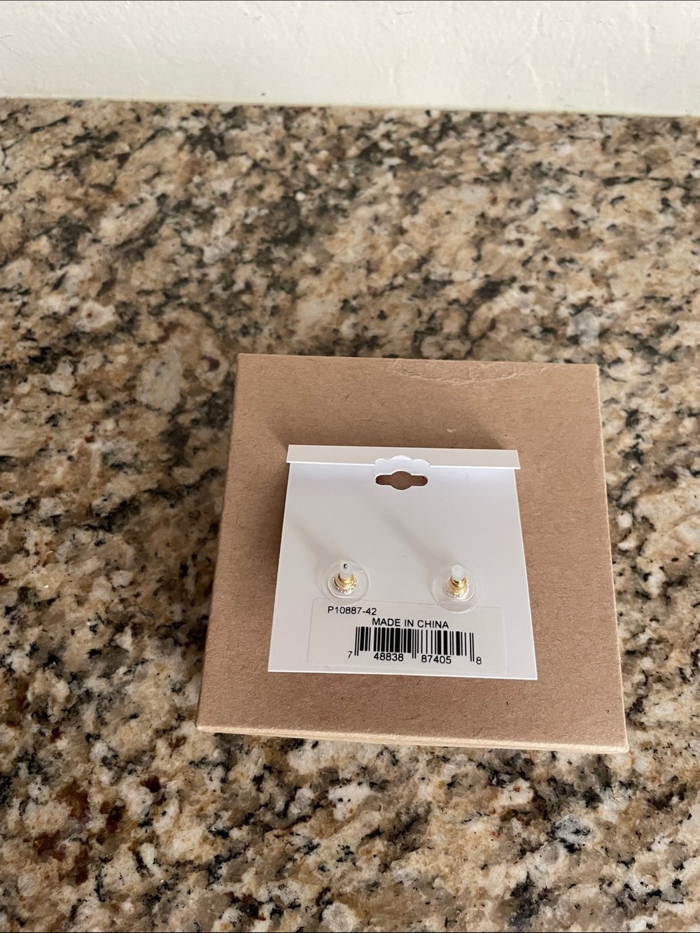 Juicy Couture Pearl Heart Crown Stud Earrings - Pink & Gold - Picture 2 of 2